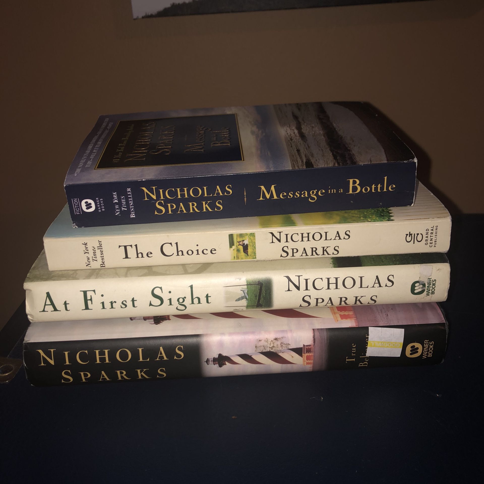 Lot of 4 Nicholas Sparks Novels Books
