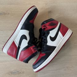 Jordan 1 Bred Toes Size 10