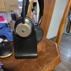 Eabey  Bluetooth Wireless Headset With Mike For Pc  With Noise Canceling  / Mute / Charging Dock USB Dongle 45 Hr Connect  Computer  Phone  # 446