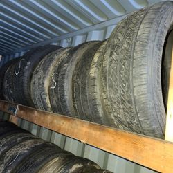 225 55 17 (4) medium tread all season used tires FREE installation and balance