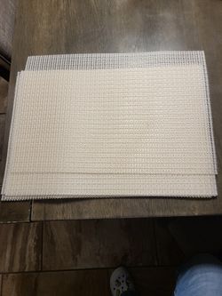 Set Of 8 White Placemats 