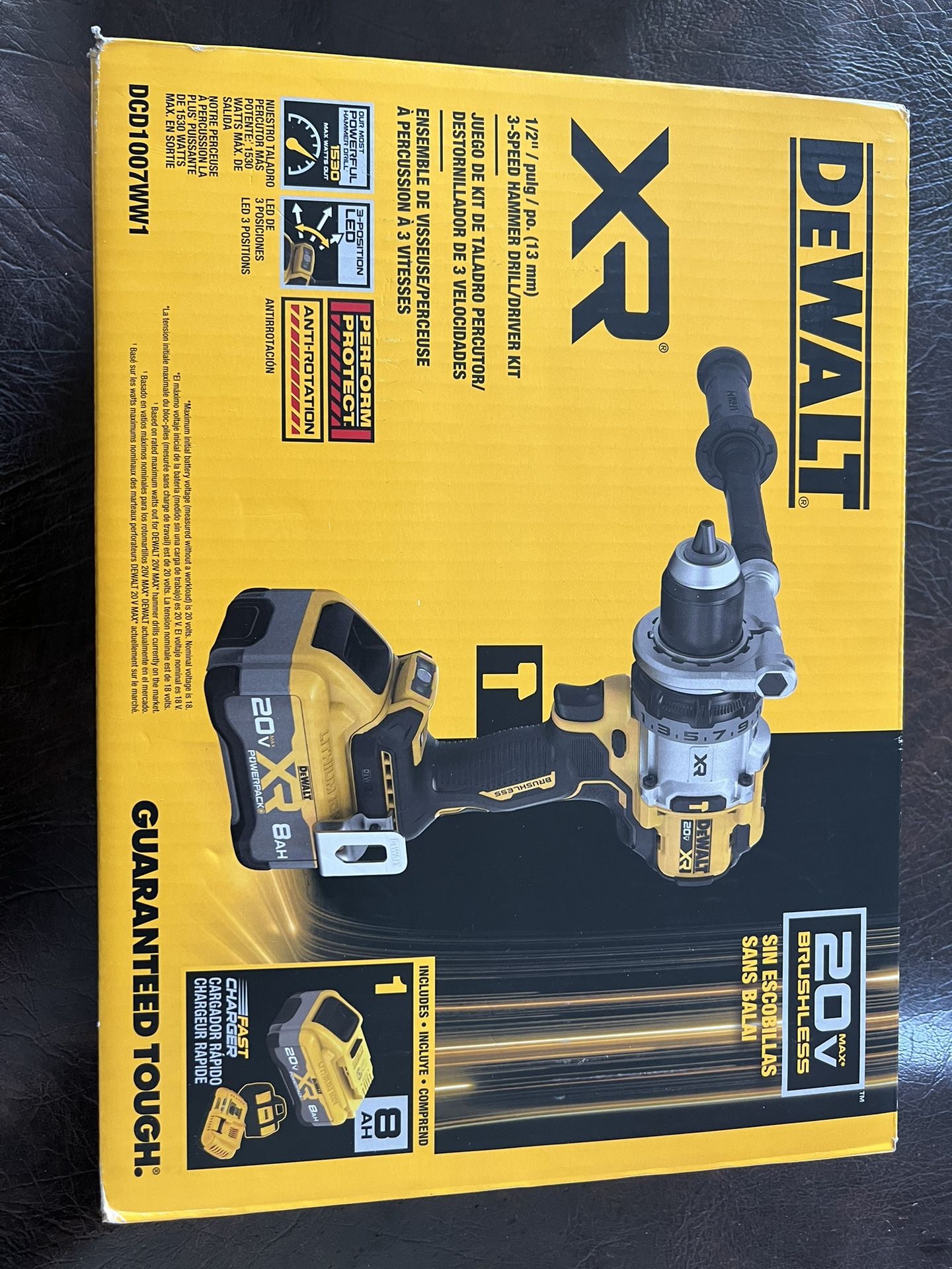 Dewalt Xr Drill With 8ah Powerpack Battery Fast Charger Kit