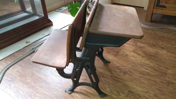 Antique Cast Iron Wood School Desk For In Sumner Wa Offerup Antique Cast Iron Wood School Desk