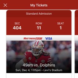 Tickets 49ers Vs Dolphins Thumbnail
