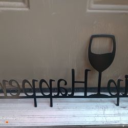 SIp Happens Metal Wall Hanger 