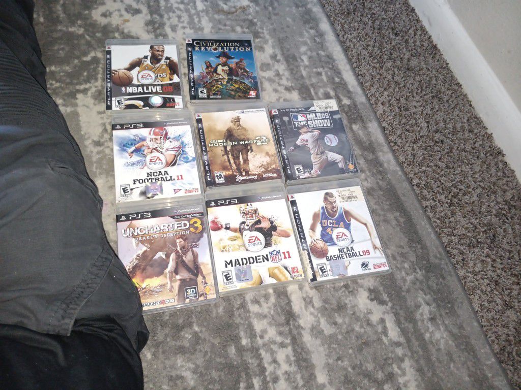 Ps3 Games 8 For $15.00 Dollar 