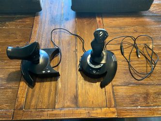 Thrustmaster T.Flight HOTAS One for Xbox & PC. Barely used, fully cleaned, includes joystick, throttle, and all cables. Great condition.