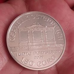 KEY DATE 2008 1OZ SILVER PHILHARMONIC COINS 