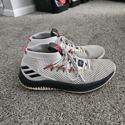 Adidas Damian Lillard Basketball Shoes Men’s 11.5 White Red Black Sneakers