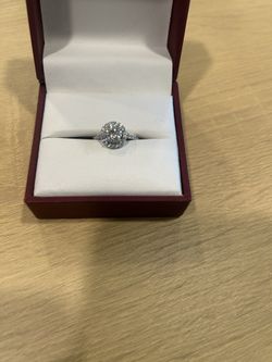 14 K White Gold Engagement Ring
