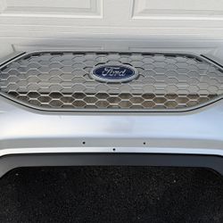 SILVER FORD EDGE FRONT BUMPER ORIGINAL 2019 2020 2021 2022 2023 2024 2025