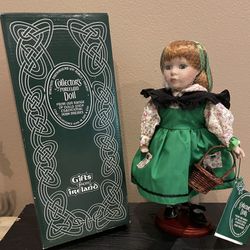 NEW Porcelain Doll with Stand 11” from Shannon Distributors Gifts, Ireland