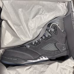 JORDAN RETRO 5 WOLF GREY GRADE SCHOOL 6Y