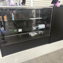 4ft Retail Display Case + Register Stand