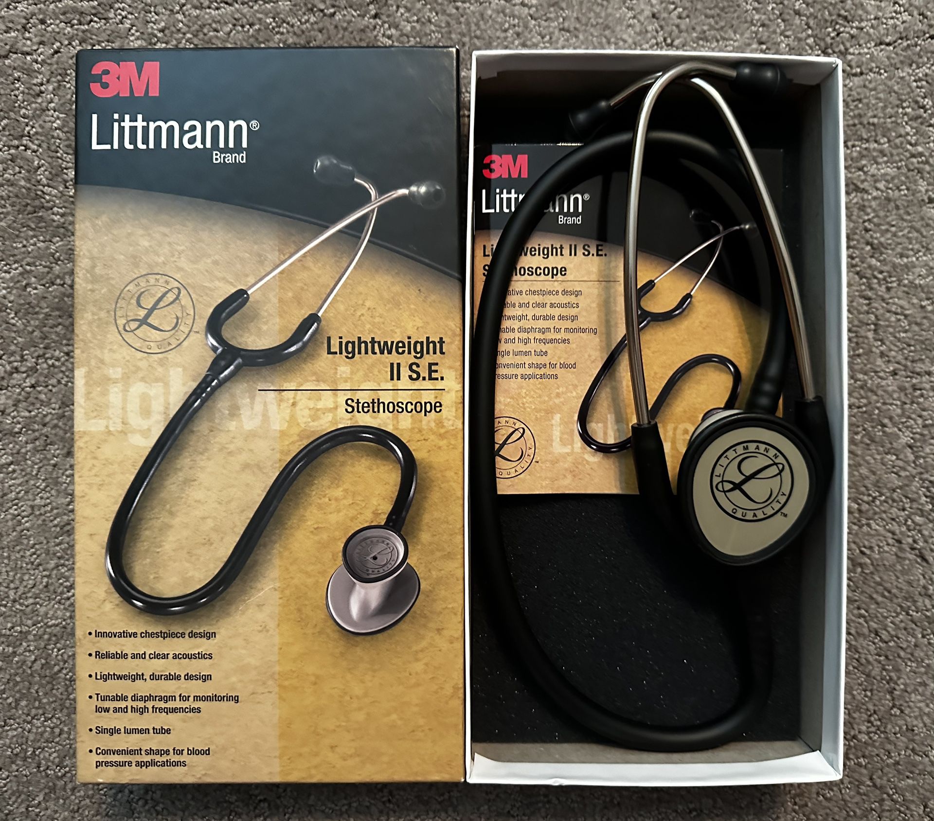 3M Littmann Lightweight II S.E. Stethoscope, Black 2450 28”