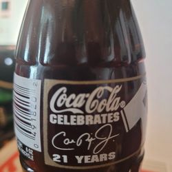 Carl Ripken Coca Cola Vintage Bottle Of His 21 Years  As  a Baseball Player.