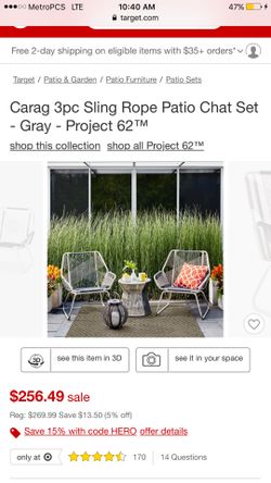 Carag discount patio set