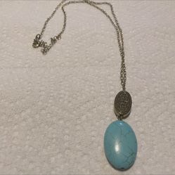 Turquoise Gemstone Pendant Necklace 
