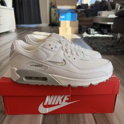 Nike Men’s Air Max 90 White Shoes - Jewel Smoke Gray Photon Dust - Size 8, 8.5, 11.5