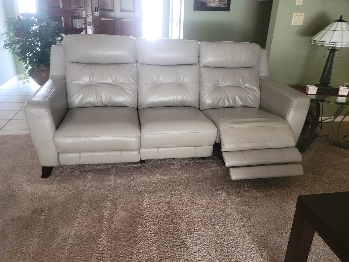 2 Beigh Leather Couches