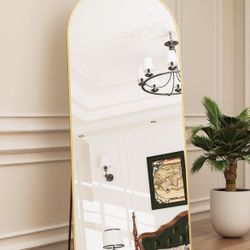 Arched Full Length Mirror, 71"x32" Arched Floor Mirror, Glassless Mirror Full Length with Stand, Floor Mirror Freestanding, Wall Mounted Mirror for Be