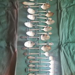 Antique Silverware Set W/case