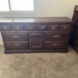 Vintage Solid Wood Dresser Set