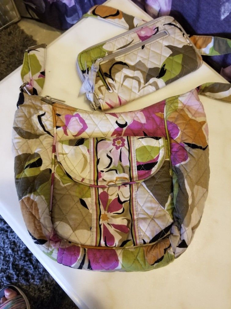 Vera Bradley Crossbody And Matching Wallet