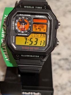 Kid Goku Peace sign Custom Casio AE1200 Watch Mod