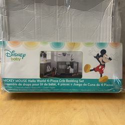 Mickey Mouse Crib 4 Piece Bedding Set