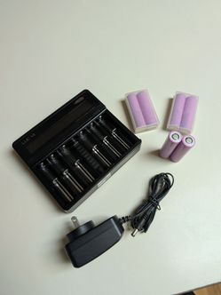 6 Samsung 30Q 18650 Batteries + Efest LUC V6 Battery Charger
