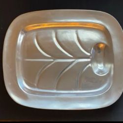 Vintage Wilton Armetale RWP Large 21” x 17” Leaf/Tree & Well Serving Platter - Pewter-Like Metal, Excellent Condition