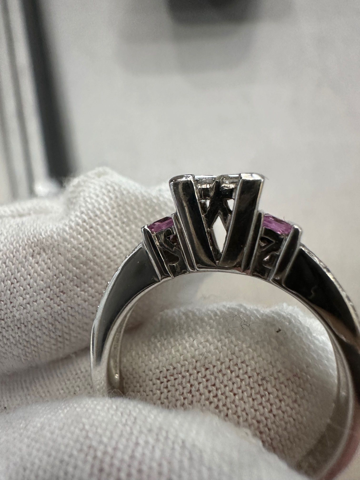engagement Ring 14 Karat White Gold Three-Quarter Carat Diamond