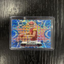 Jaden Daniels Blue Reactive Rookie Card