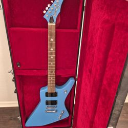 Hard Luck Kings Lady Luck Explorer Electric Guitar Blue (Trades Okay)
