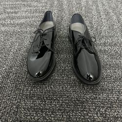 WOMENS US ARMY MILITARY DRESS SHOES OXFORD HIGH GLOSS BLACK SERVICE UNIFORM Sz 7.5