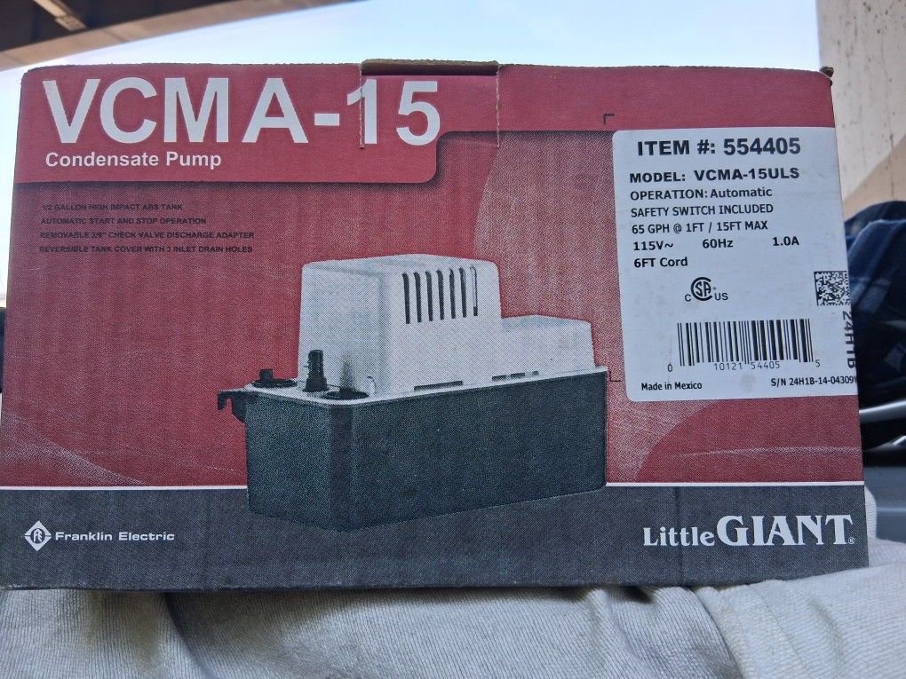 Little Giant Condensate Pump VCMA-15