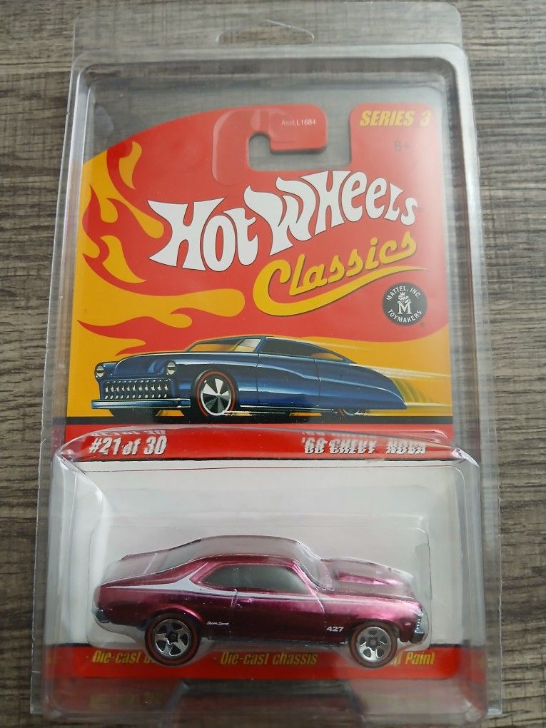 Hot Wheels Classics '68 Chevy Nova, part of the Series 3 diecast