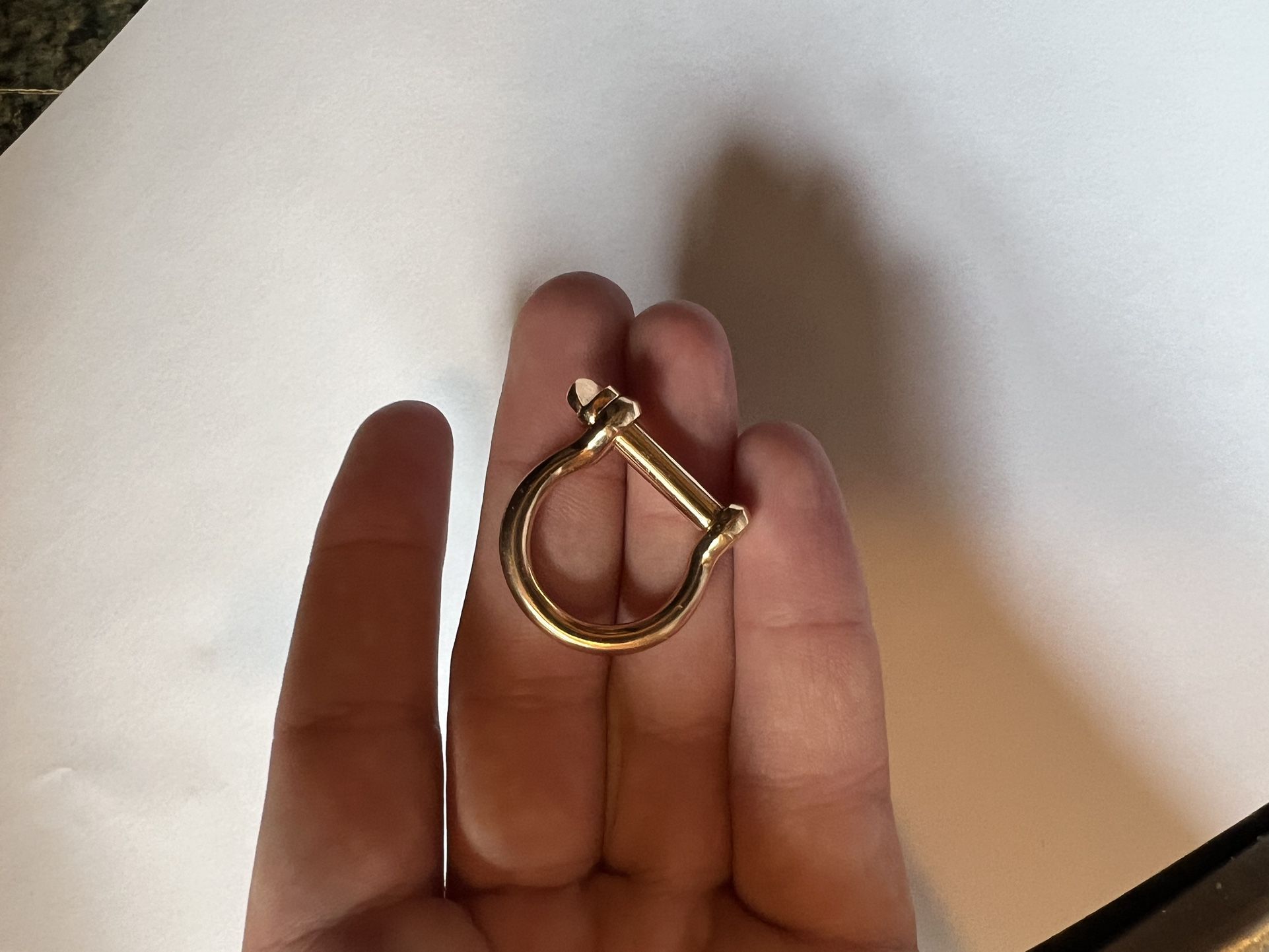 Miansai Screw Cuff Ring Rose Color