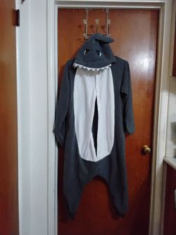 Adult Onesie Costume shark. Men's Small