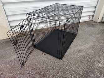 42x28x30in Extra Large Black Metal Single Door Dog Pet Animal Cage Containment Crate! Great for dogs 71-90lbs!