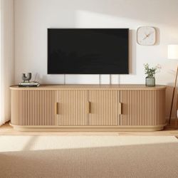 Light Wood Farmhouse TV Stand