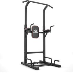 ADVENOR Power Tower Dip Station Pull Up Bar for Home Gym Dip Stands Strength Training Workout Equipment