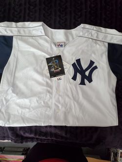 DEREK JETER New York Yankees #2 Majestic MLB Stitched White jersey Size Adult L NWT