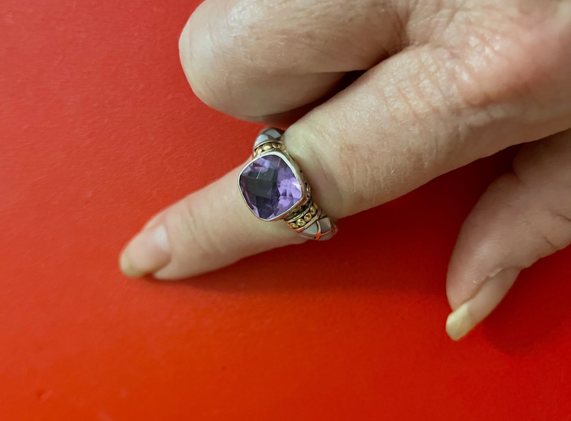 Amethyst Ring – 18 K (Size 6)
