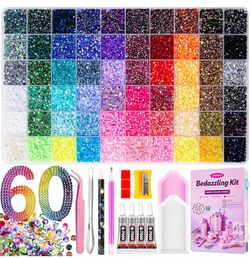 Bedazzling Kit 48000Pcs 60 Colors Resin Jelly Rhinestones
