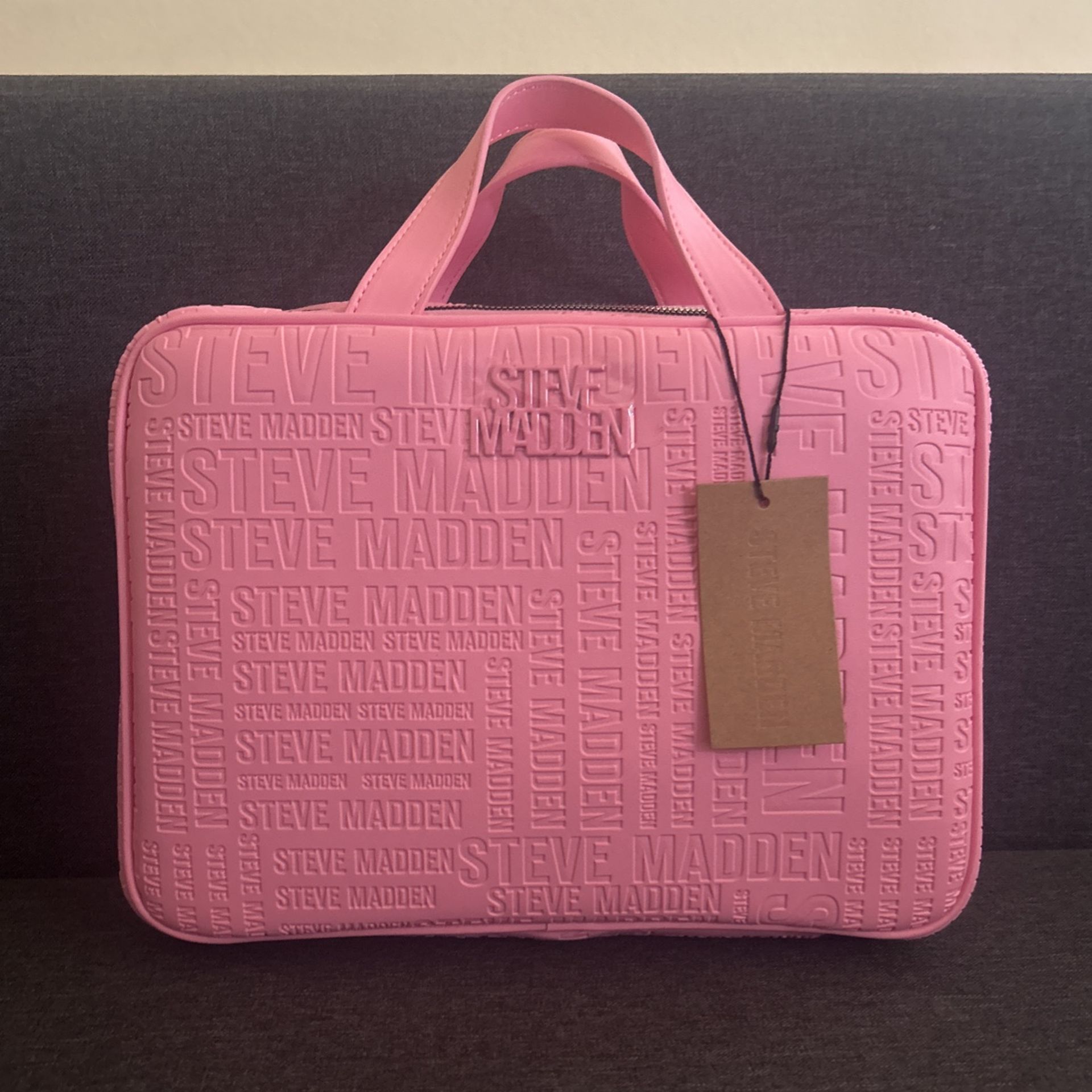 Steve Madden Hot Pink Cosmetics Carry Case Bag 