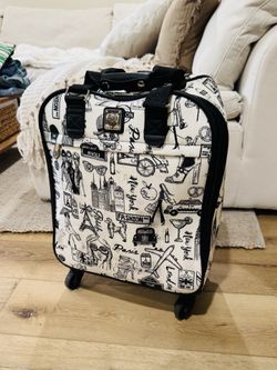 Brighton Paris Sketch Rolling Luggage Carry On Travel
