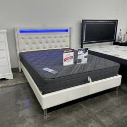 New Queen Bed Frame With Mattress