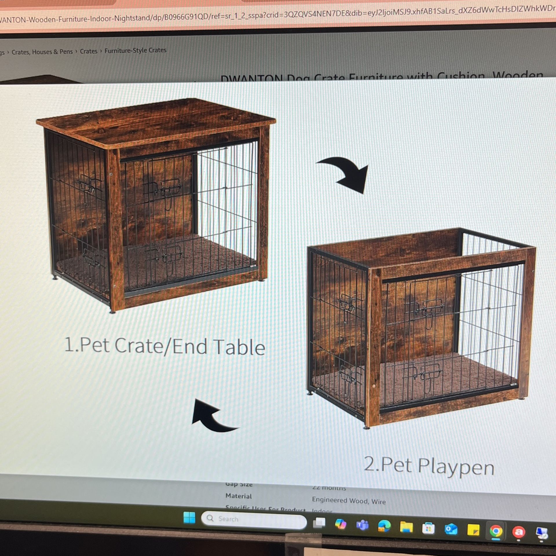 Dog Crate End Table